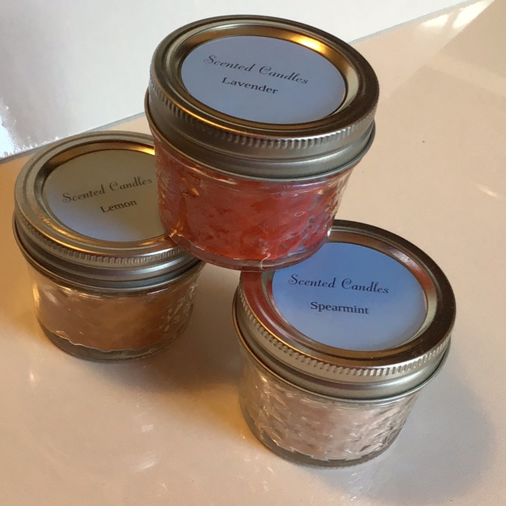 Scented Candles Set 3 Mason Jars
